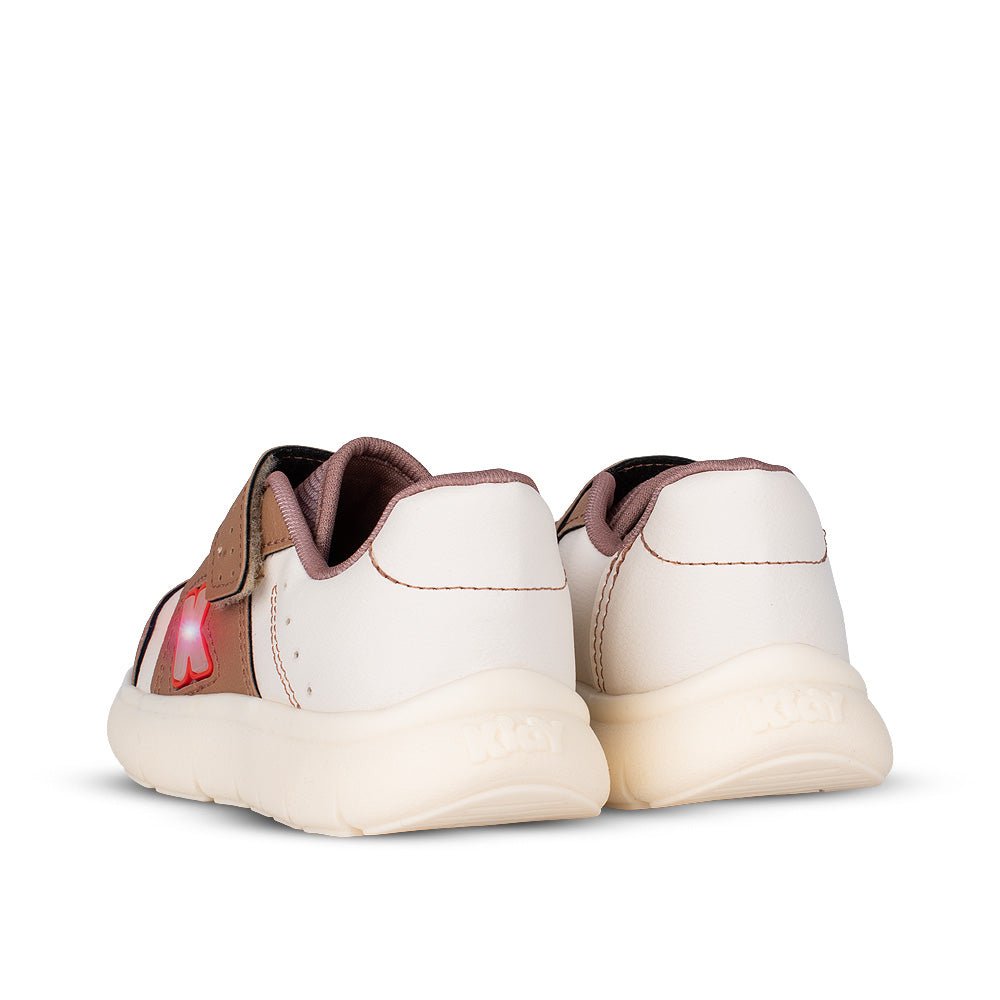 Tênis Infantil Menino Kidy Flex Light Off White Camel Anatômico Escolar - Kidy Calçados - 