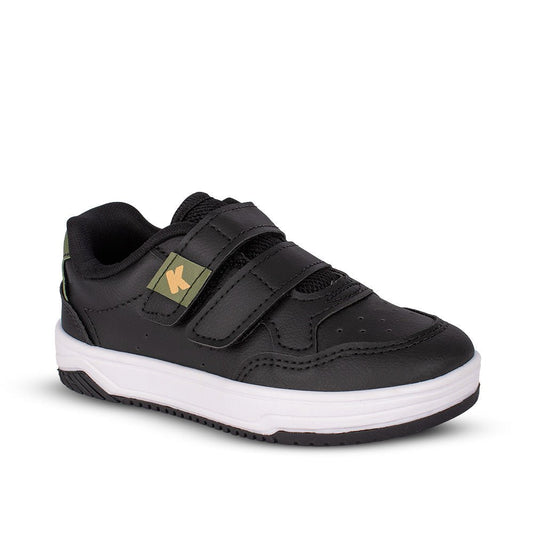 Tênis Infantil Menino Kidy Happy Preto Verde Militar Velcro Duplo Moderno - Kidy Calçados - 