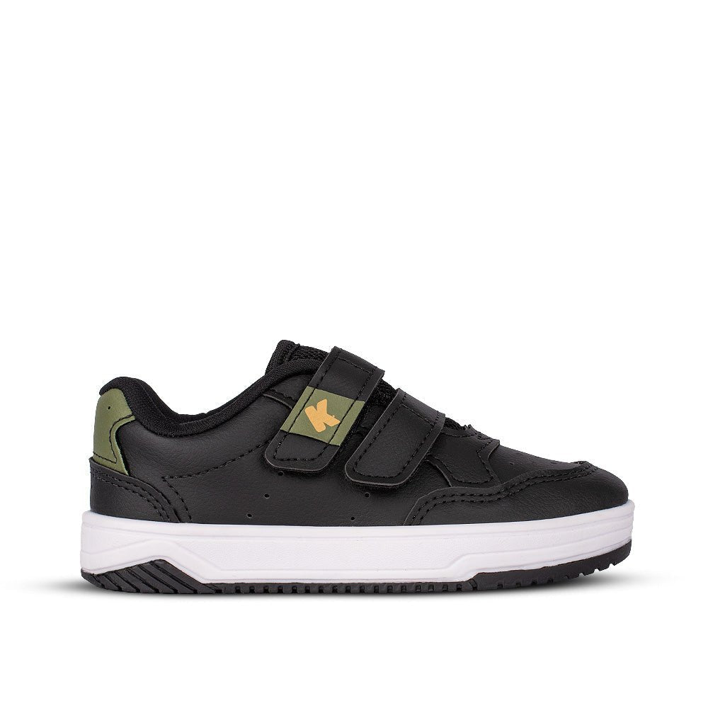 Tênis Infantil Menino Kidy Happy Preto Verde Militar Velcro Duplo Moderno - Kidy Calçados - 