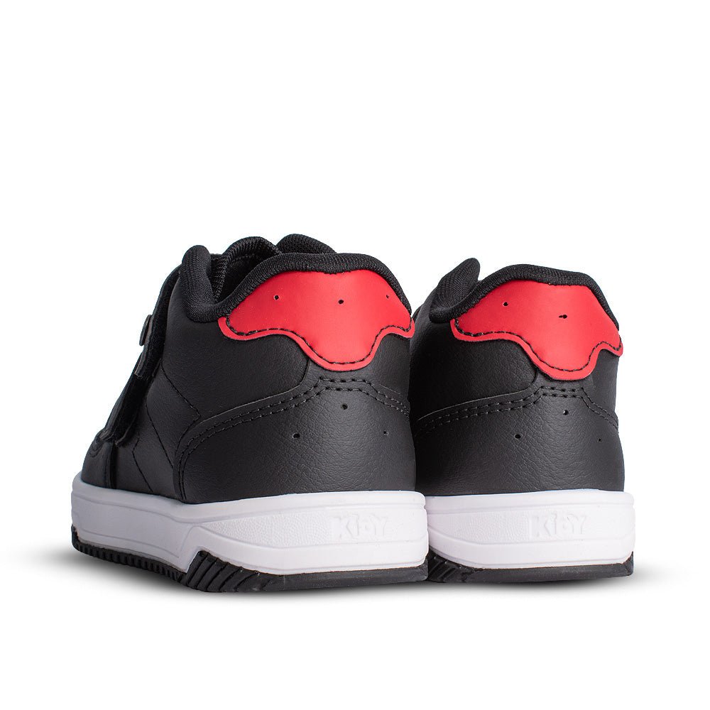 Tênis Infantil Menino Kidy Happy Velcro Duplo Preto com Vermelho 22 ao 27 - Kidy Calçados - 