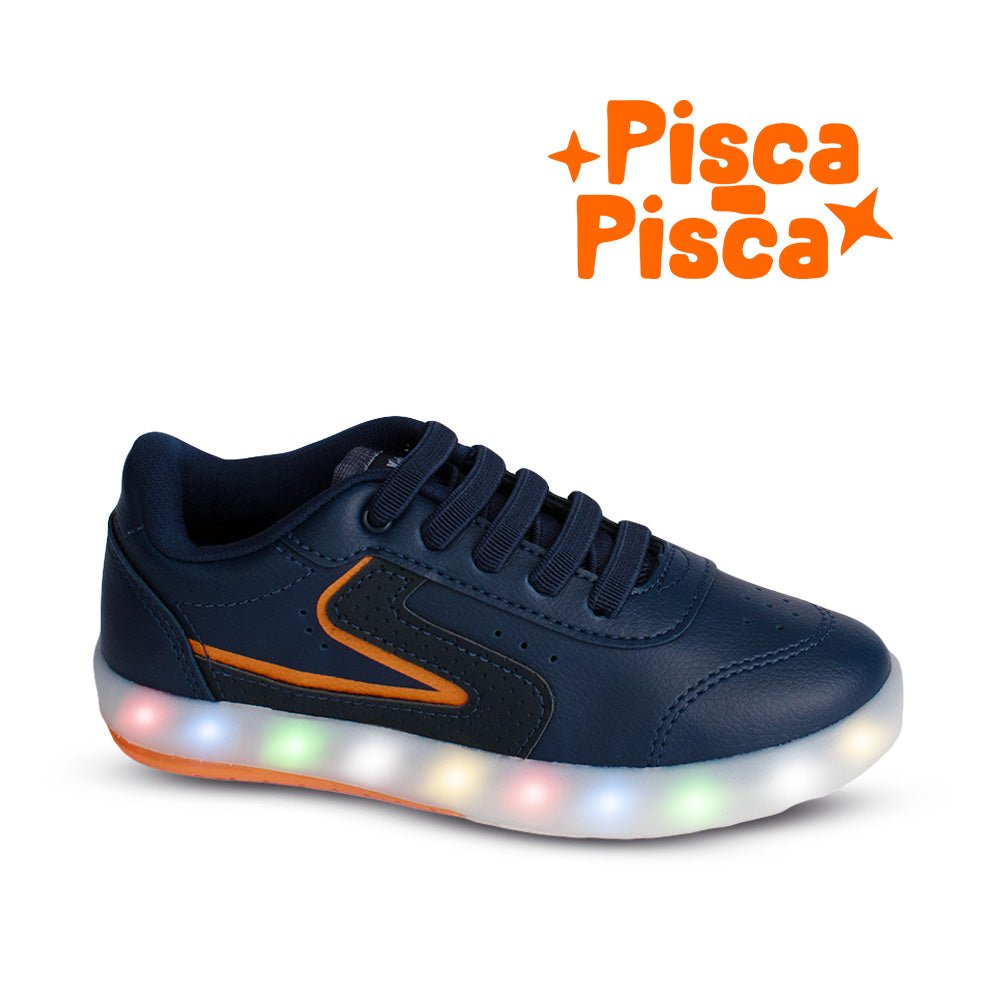 TENIS INFANTIL MENINO KIDY HYPE LED MARINHO - Kidy Calçados - Tênis