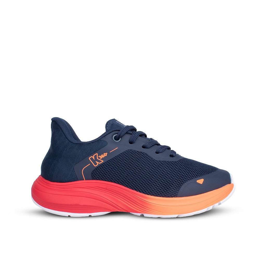Tênis Infantil Menino Kidy K - 360 Super Leve Marinho/Laranja/Vermelho Leve Conforto - Kidy Calçados - 