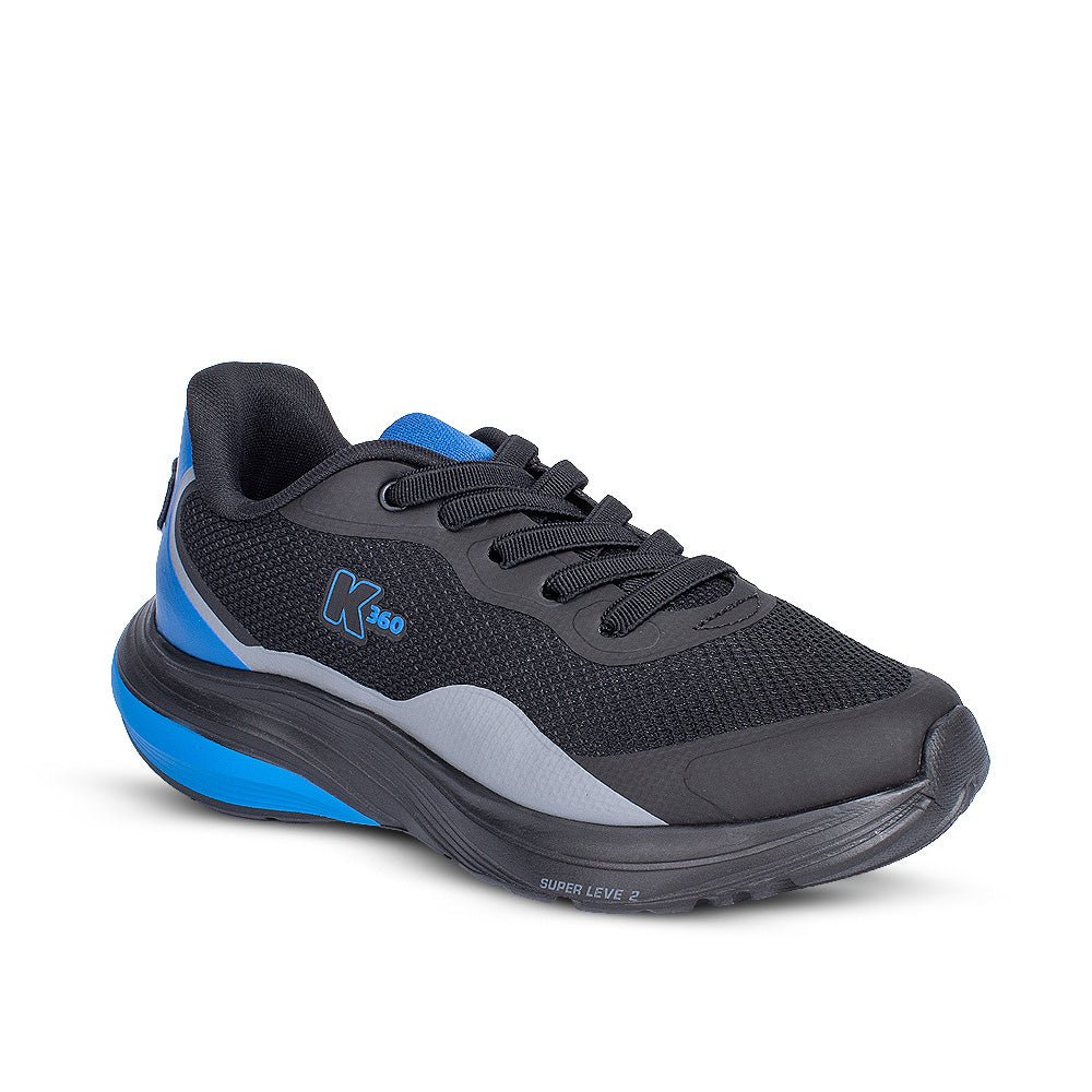 Tênis Infantil Menino Kidy K - 360 Super Leve Preto/Azul Royal Esportivo Conforto - Kidy Calçados - 