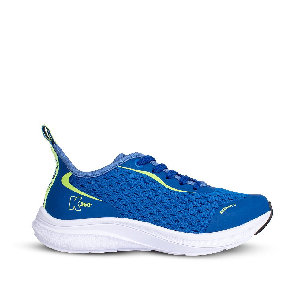 Tênis Infantil Menino Kidy K360 Energy 2 Azul e Amarelo Neon Kidy Esportivo - Kidy Calçados - 