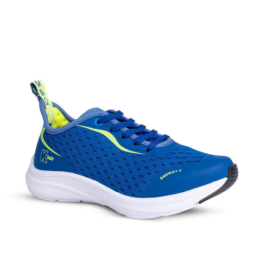 Tênis Infantil Menino Kidy K360 Energy 2 Azul e Amarelo Neon Kidy Esportivo - Kidy Calçados - 