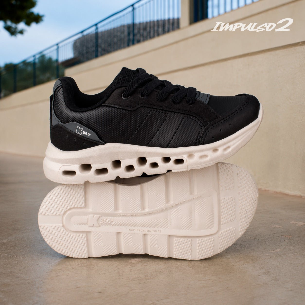 Tênis Infantil Menino Kidy K360 Impulso 2 Preto Conforto - Kidy Calçados -