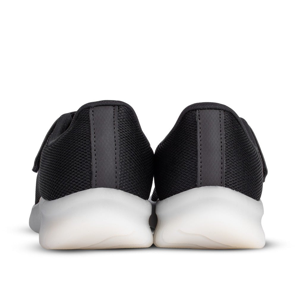 Tênis Infantil Menino Kidy Light Fun Preto e Bronze Pisca - Pisca e Velcro - Kidy Calçados - 