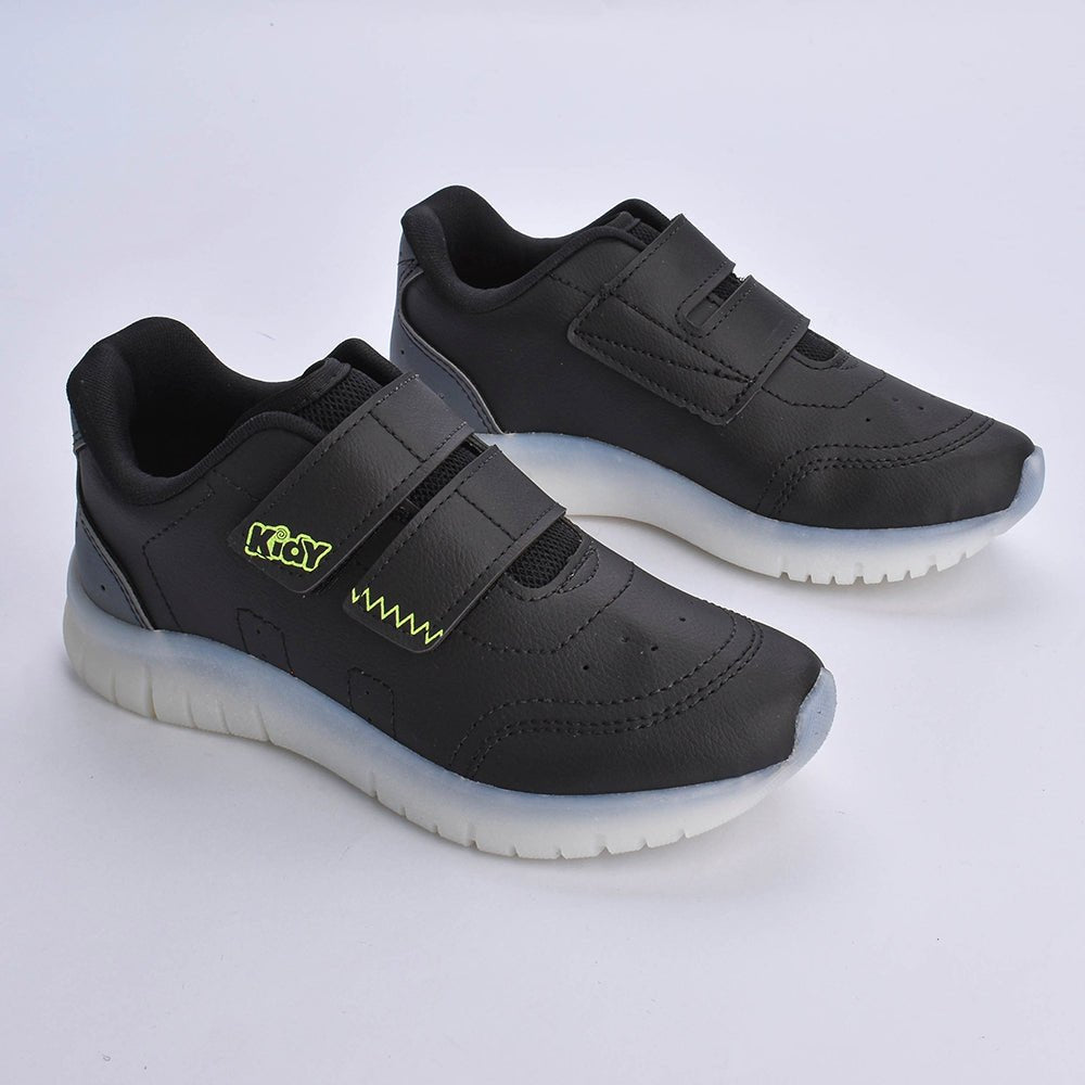 Tênis Infantil Menino Kidy Light Fun Preto Grafite Amarelo Neon - Kidy Calçados - Tênis