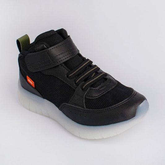 TENIS INFANTIL MENINO KIDY LIGHT FUN PRETO/VERDE/LARANJA - Kidy Calçados - Tênis
