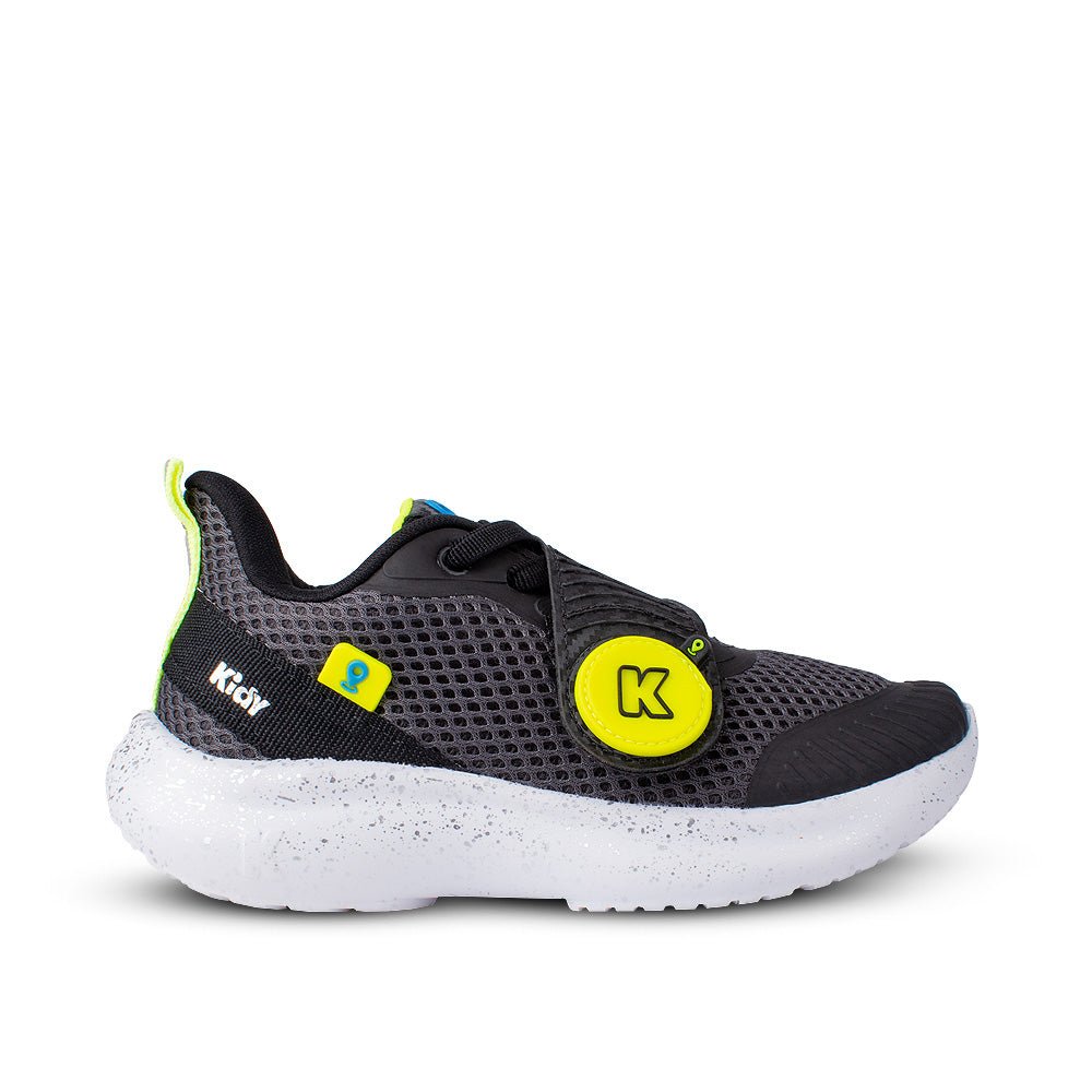 Tênis Infantil Menino Kidy Nuvem Preto/Verde Neon Localize - Kidy Calçados - Tênis