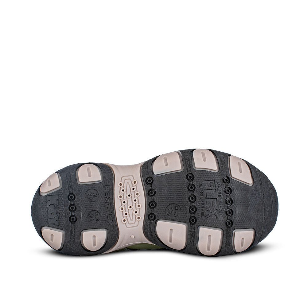 Tênis Infantil Menino Kidy Play Respitec Preto Verde Laranja com Velcro - Kidy Calçados - 