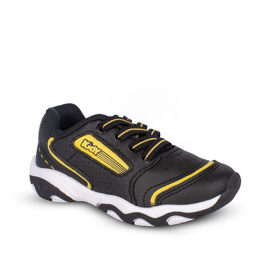Tênis Infantil Menino Kidy Play Respitec Preto/Amarelo Respirável e Confortável - Kidy Calçados - Tênis