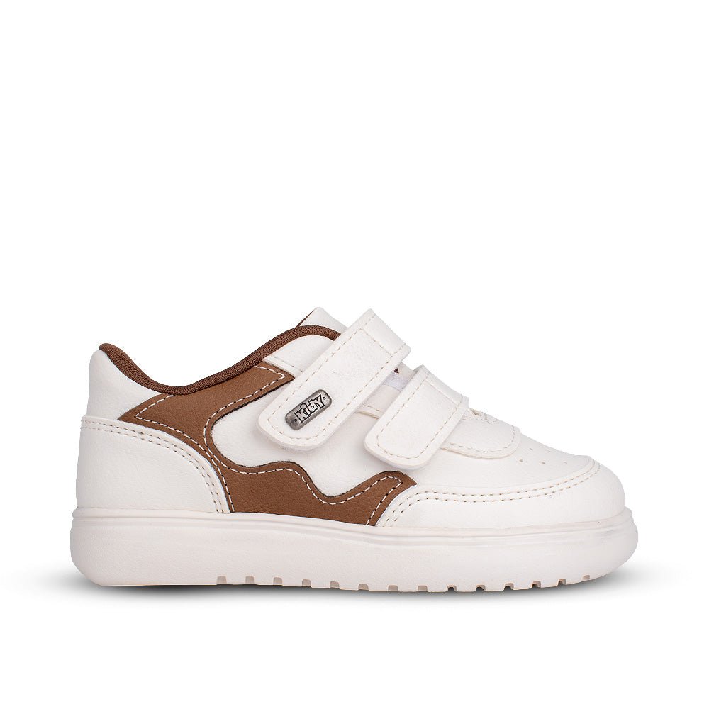 Tênis Infantil Menino Kidy Soft Off White Fecho Duplo e Conforto - Kidy Calçados - 
