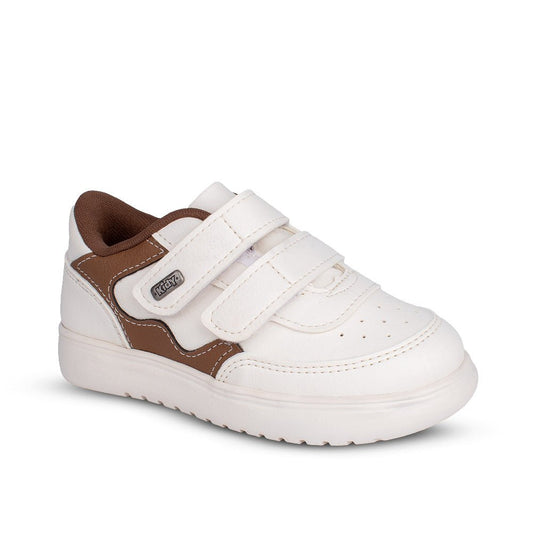 Tênis Infantil Menino Kidy Soft Off White Fecho Duplo e Conforto - Kidy Calçados - 