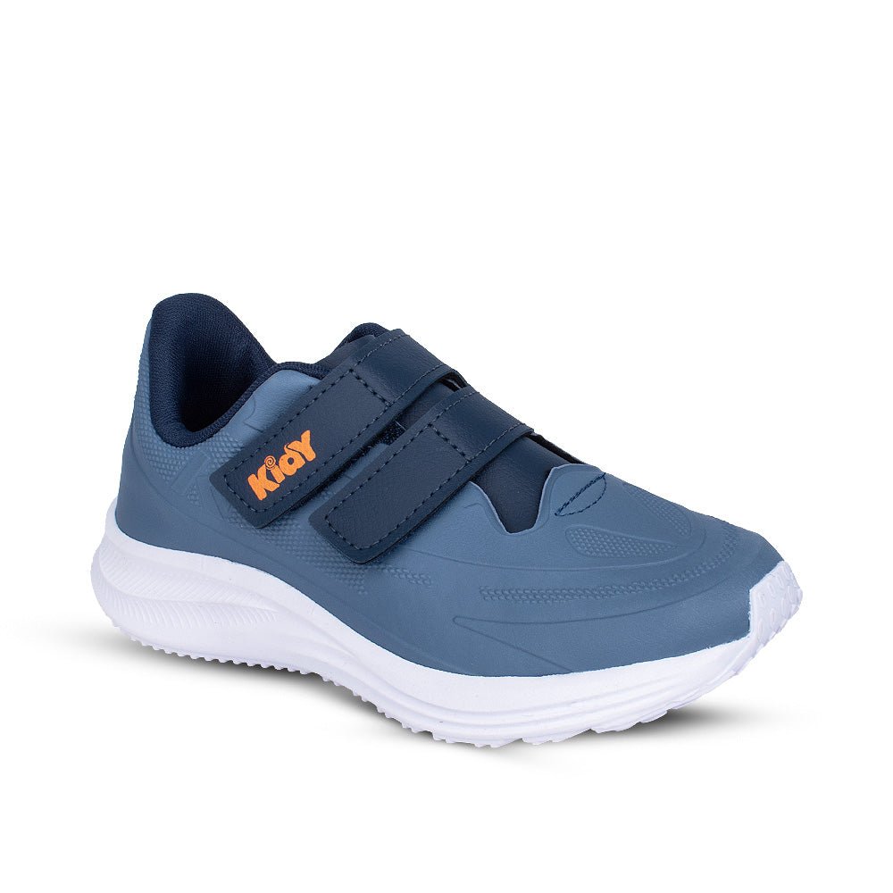Tênis Infantil Menino Kidy Super Conforto Azul Stone Velcro Duplo - Kidy Calçados - 