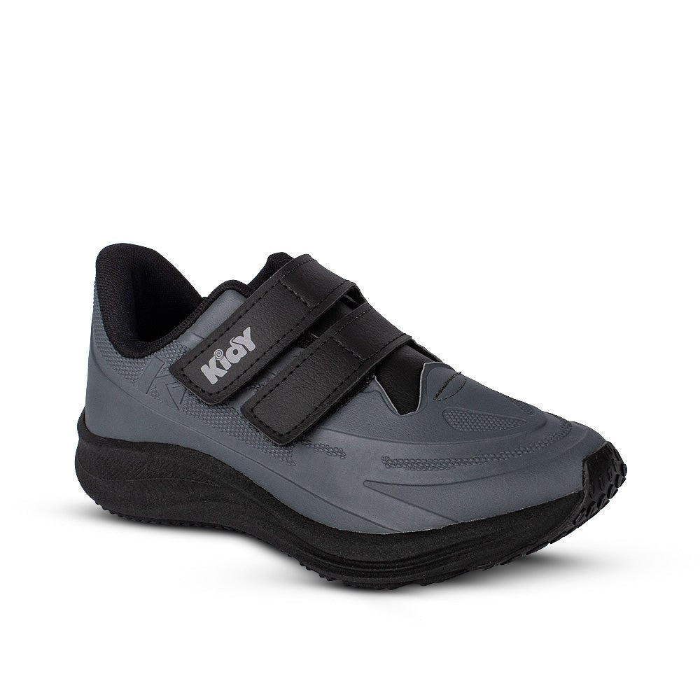 Tênis Infantil Menino Kidy Super Conforto Respitec Grafite/Preto - Kidy Calçados - 
