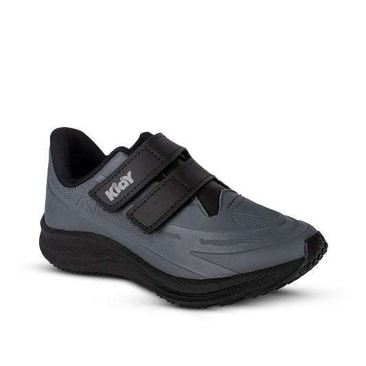 Tênis Infantil Menino Kidy Super Conforto Respitec Grafite/Preto - Kidy Calçados - 