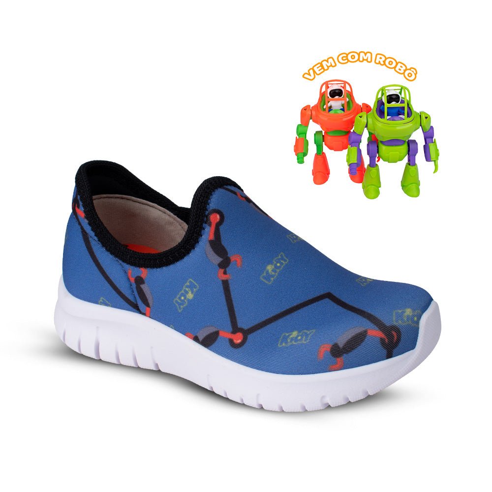 Tênis Infantil Menino Kidy Ultra Flex Azul Macio Anatômico Calce Fácil - Kidy Calçados -