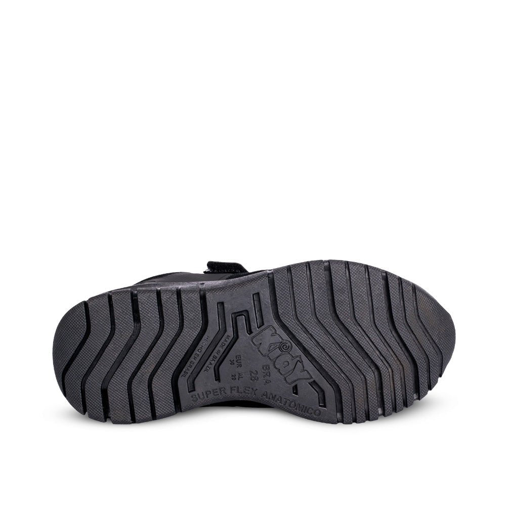 Tênis Infantil Menino Kidy Ultra Flex Preto e Laranja Neon - Kidy Calçados - Tênis