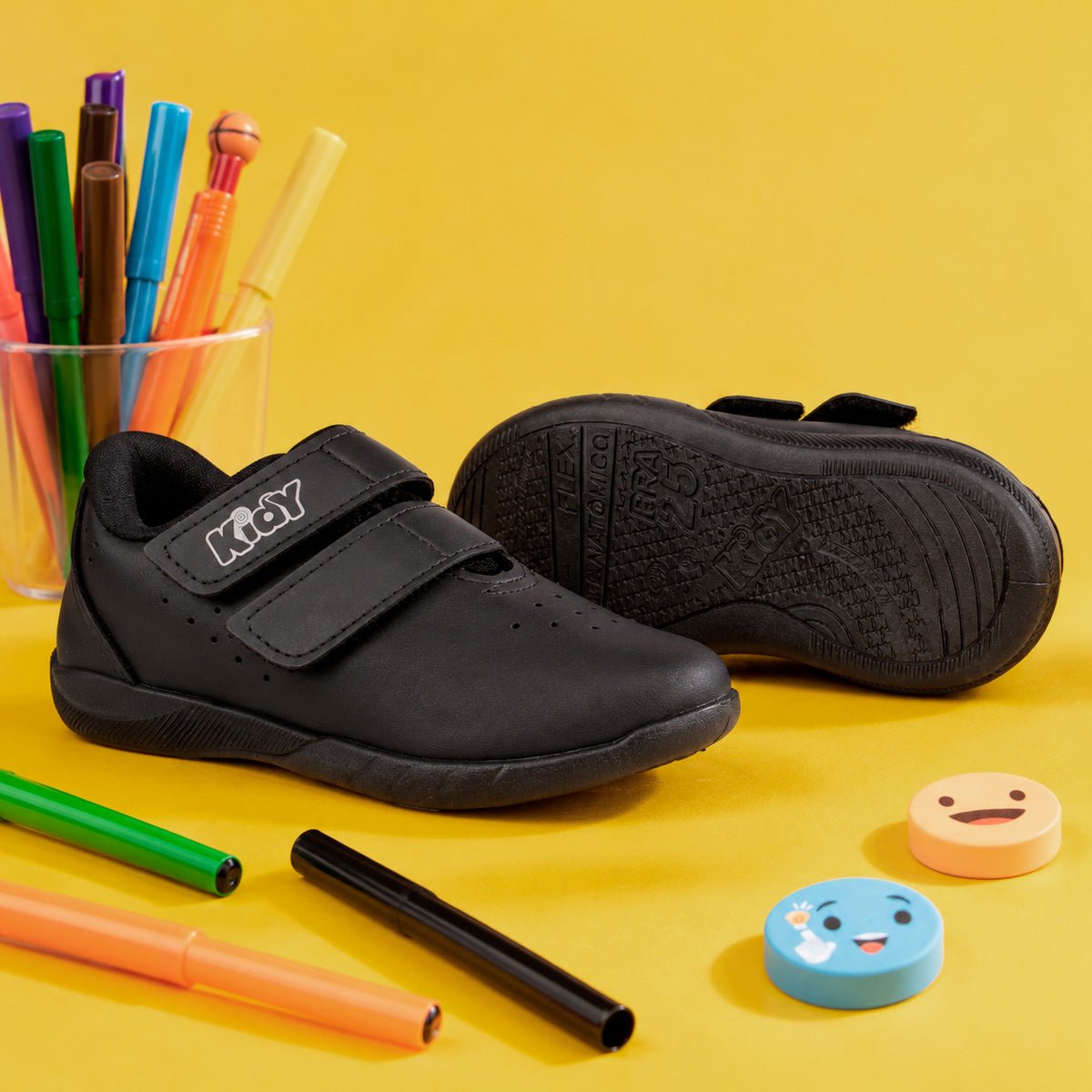 Tênis Infantil Menino Kidy Usefull Preto Miami Escolar - Kidy Calçados -