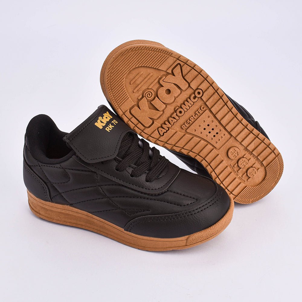 Tênis Infantil Menino RK 70 Preto Kidy Estilo Streetwear com Tecnologia Respitec - Kidy Calçados - Tênis