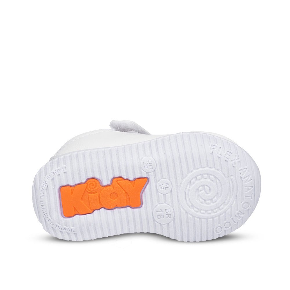 Tênis Infantill Unissex Kidy Casual Branco Baby Para Batizado - Kidy Calçados - 