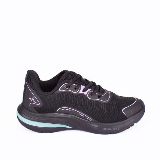 Tênis K - 360 Super Leve Preto e Verde Água Infantil Kidy - Kidy Calçados - Tênis