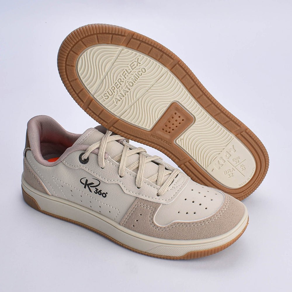 Tênis K360 Casual Conforto Natural Taupe - Kidy Calçados - Tênis Casual