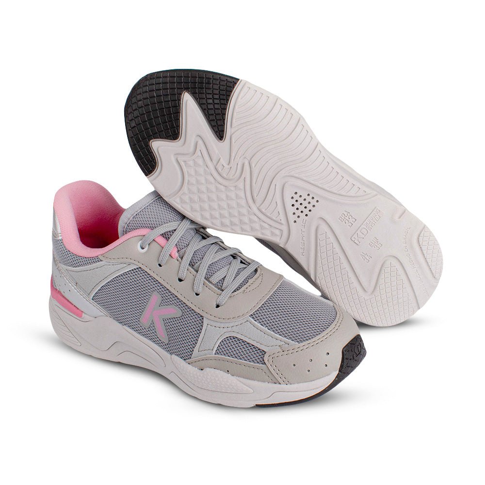 Tênis K360 Retro Cinza e Rosa - Kidy Calçados - Tênis