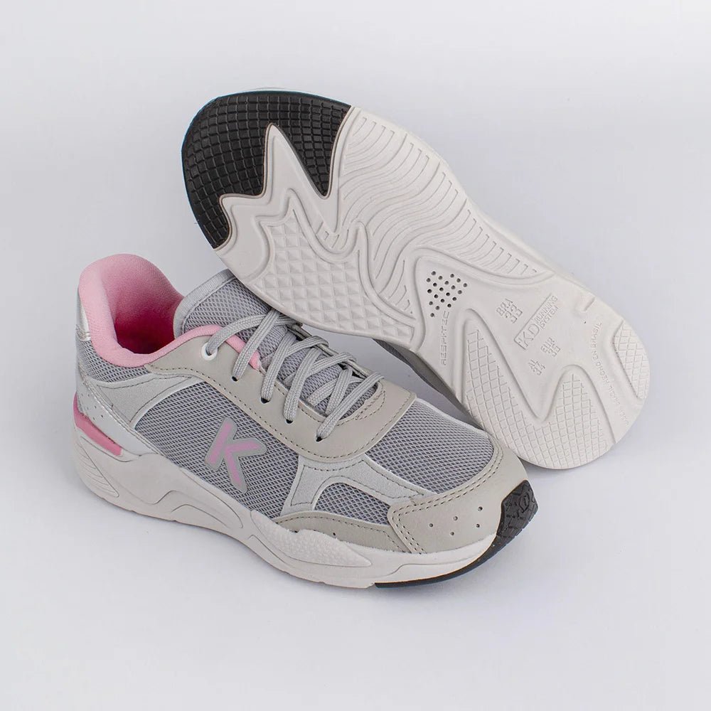 Tênis K360 Retro Cinza e Rosa - Kidy Calçados - Tênis