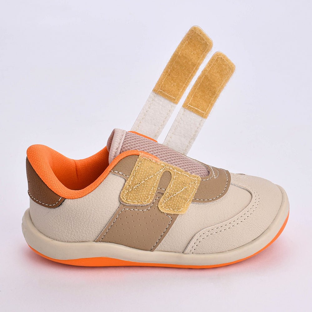 Tênis Kidy Colors Equilíbrio Areia Taupe Laranja - Kidy Calçados - Tênis