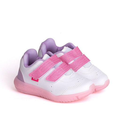 TENIS KIDY FLEX LIGHT BRANCO/ROSA/LILAS Kidy - Kidy Calçados - Tênis