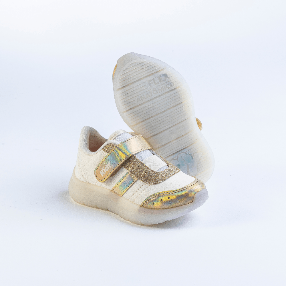 Tênis Kidy Flex Light Ouro - Kidy Calçados - Tênis