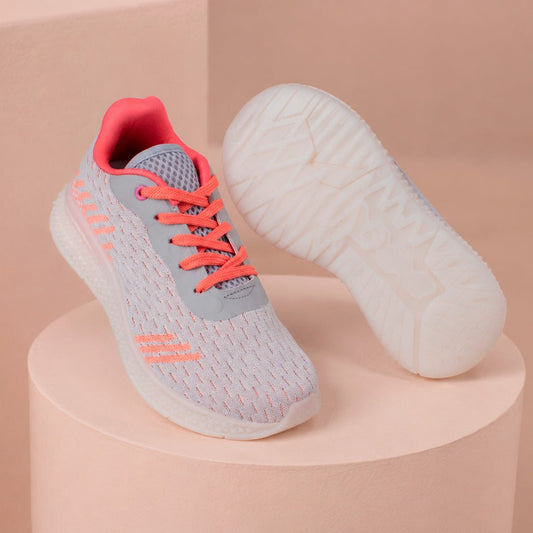 TENIS KIDY ILLUSION-TEC CINZA/CORAL - Kidy Calçados -