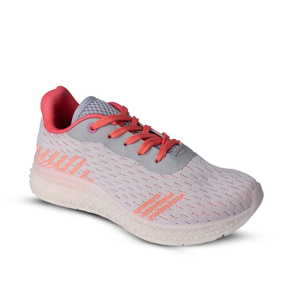 TENIS KIDY ILLUSION-TEC CINZA/CORAL - Kidy Calçados -
