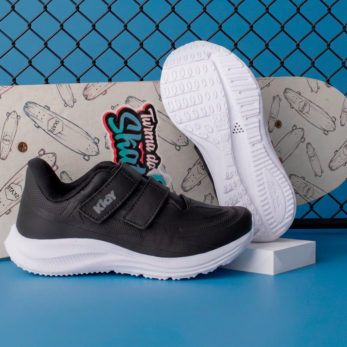 Tênis Kidy Menino Super Conforto Respitec Preto Infantil - Kidy Calçados - 