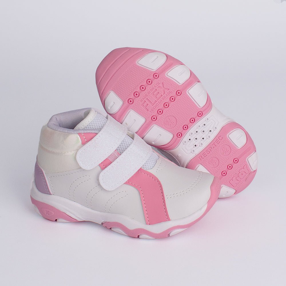 TÊNIS KIDY PLAY RESPITEC BRANCO/ROSA/LILAS - Kidy Calçados - Tênis