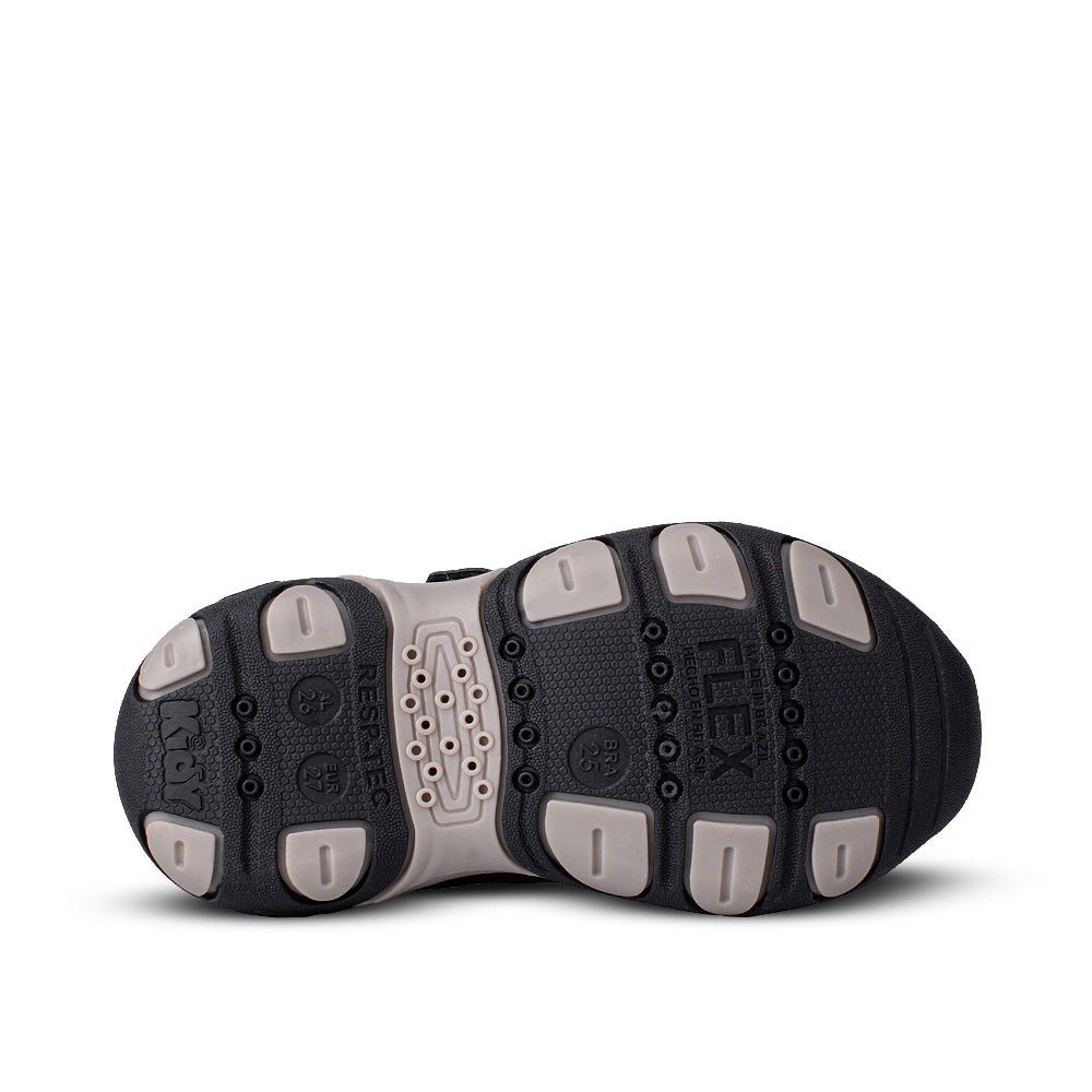 TENIS KIDY PLAY RESPITEC PRETO/BEGE - Kidy Calçados -