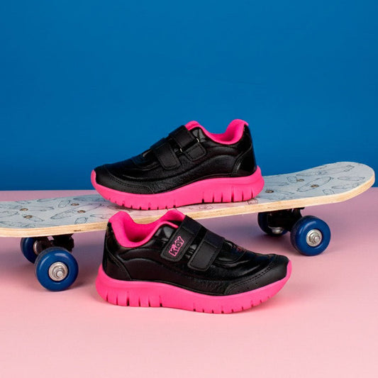 Tênis Kidy Ultra Flex Preto e Pink - Kidy Calçados - Tênis