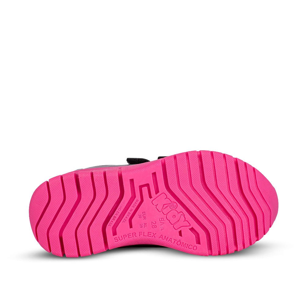 Tênis Kidy Ultra Flex Preto e Pink - Kidy Calçados - Tênis
