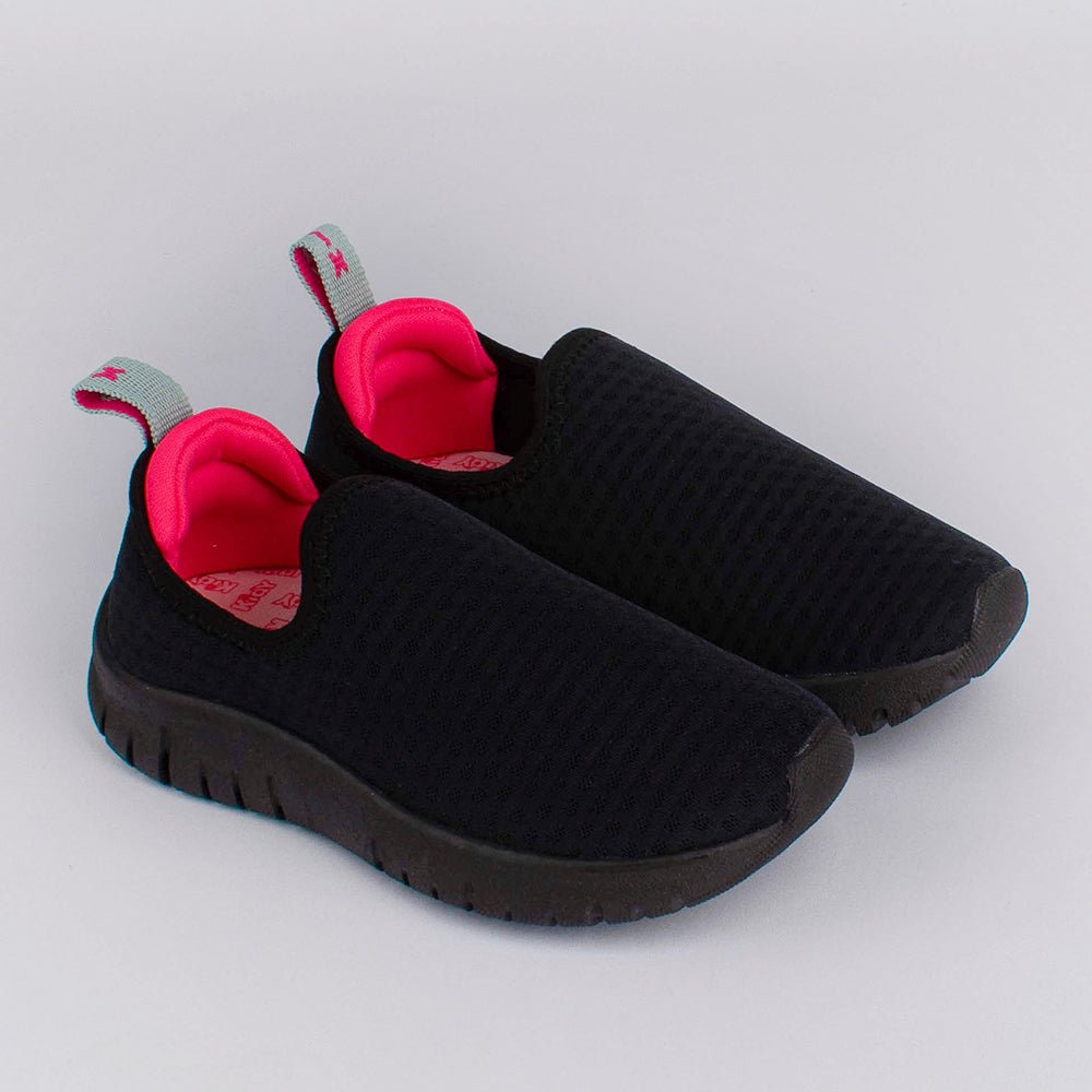 Tênis Kidy Ultra Flex Preto Pink Neon - Kidy Calçados - Tênis