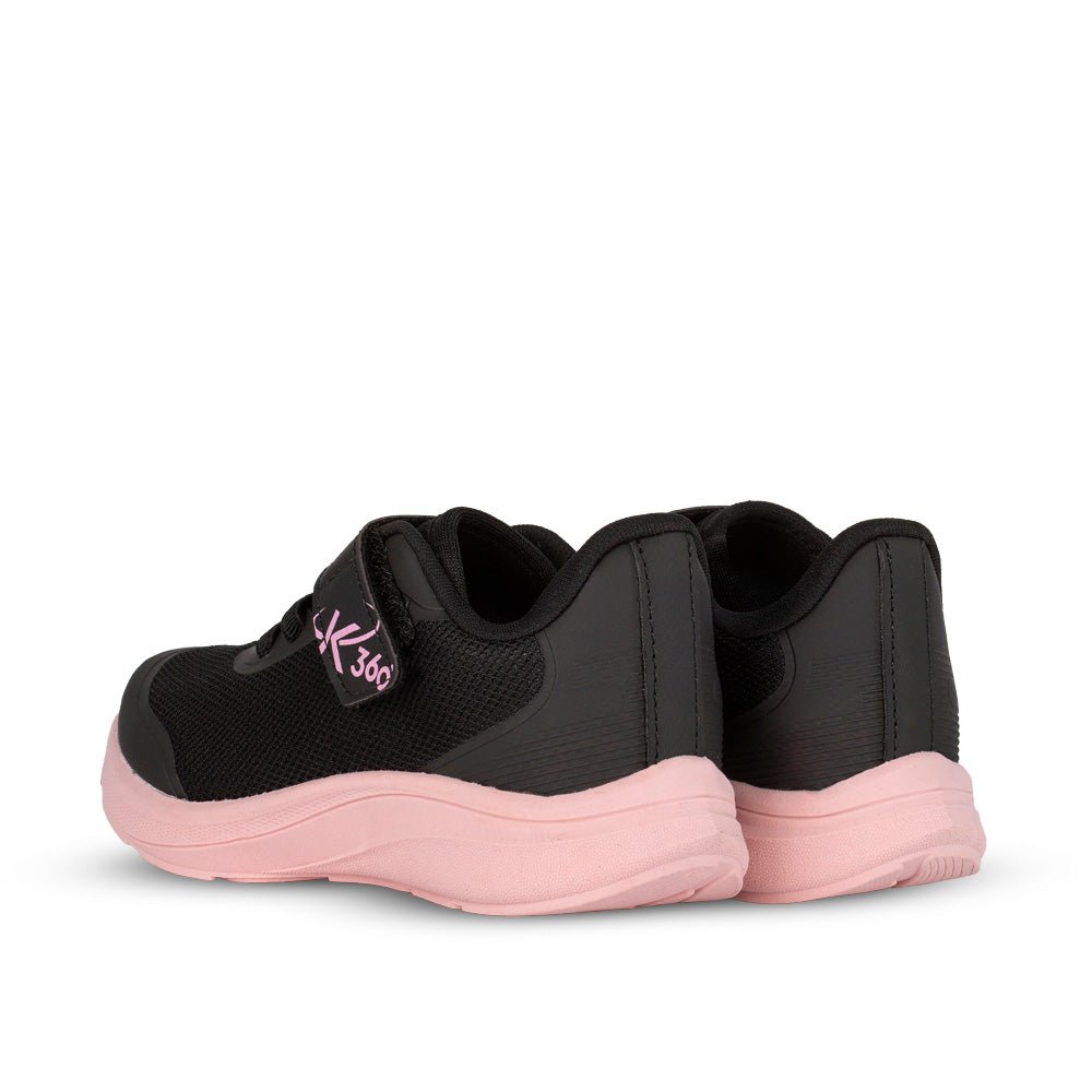 Tênis Menina Infantil K360 Energy 2 Preto e Rosa - Kidy Calçados - Tênis