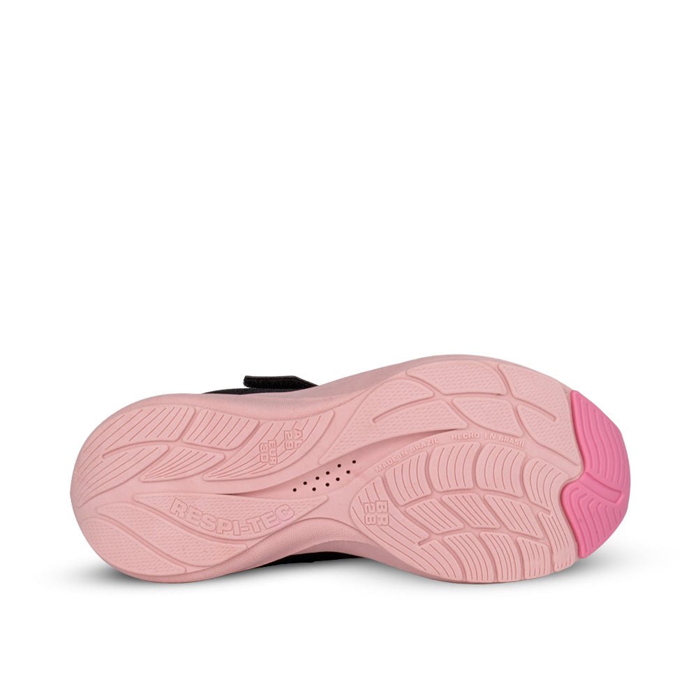 Tênis Menina Infantil K360 Energy 2 Preto e Rosa - Kidy Calçados - Tênis