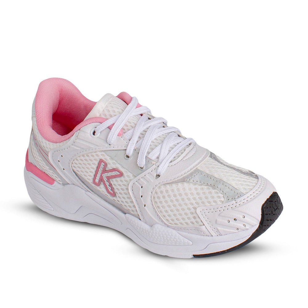 Tênis Menina Infantil K360 Retro Branco e Rosa - Kidy - Kidy Calçados - Tênis
