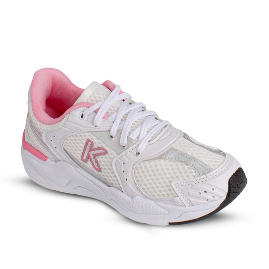 Tênis Menina Infantil K360 Retro Branco e Rosa - Kidy - Kidy Calçados - Tênis