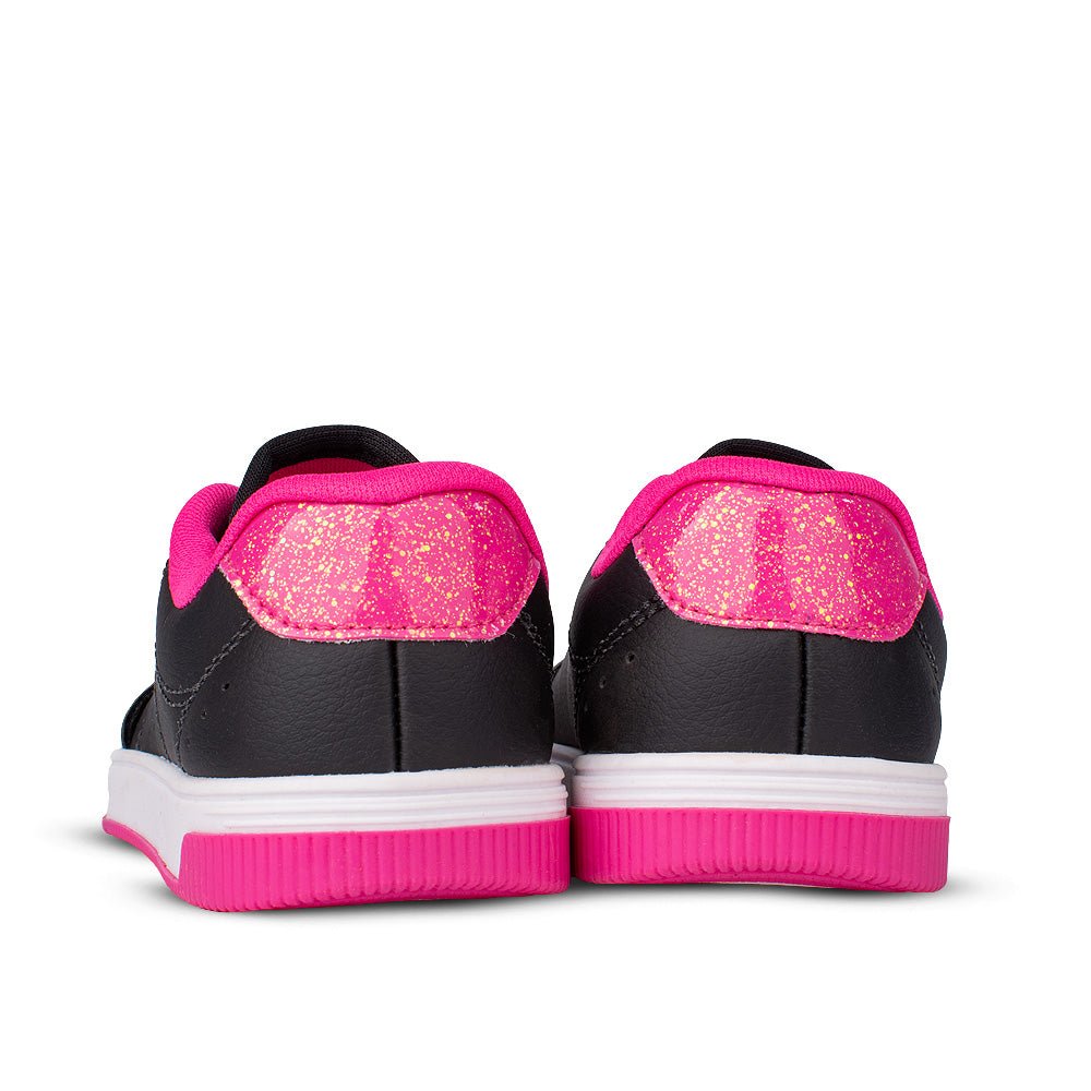 Tênis Menina Infantil Kidy Astral Preto e Pink com Porta Objetos de Pelúcia - Kidy Calçados - Tênis