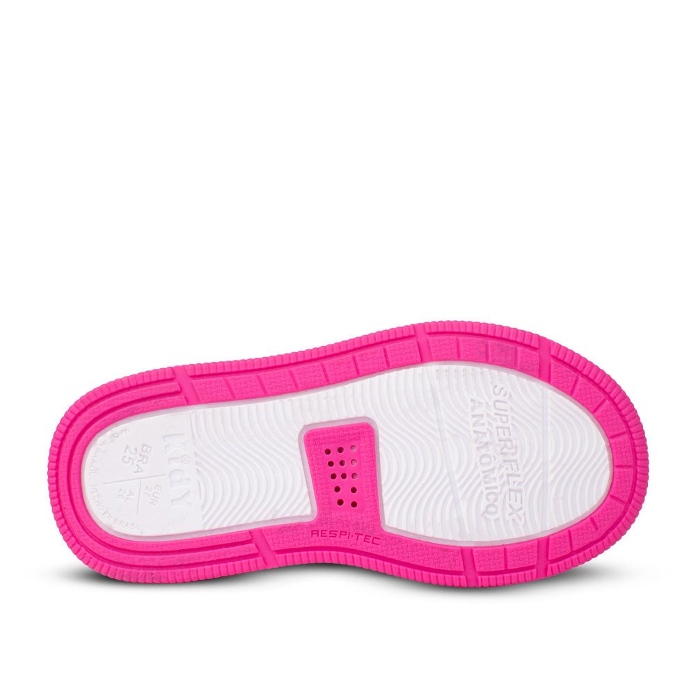 Tênis Menina Infantil Kidy Astral Preto e Pink com Porta Objetos de Pelúcia - Kidy Calçados - Tênis
