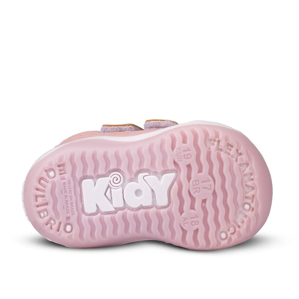 Tênis Menina Infantil Kidy Colors Equilíbrio Nude e Bronze - Kidy Calçados - Tênis