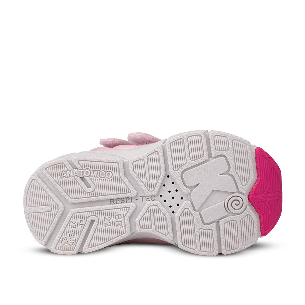 Tênis Menina Infantil Kidy Energy Baby Respitec Rosa e Pink - Kidy Calçados - Tênis
