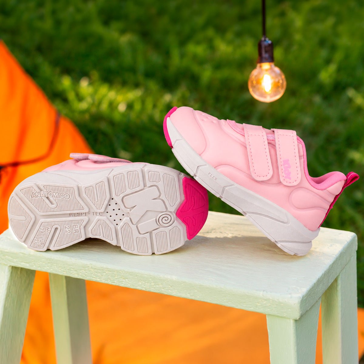 Tênis Menina Infantil Kidy Energy Baby Respitec Rosa e Pink - Kidy Calçados - Tênis
